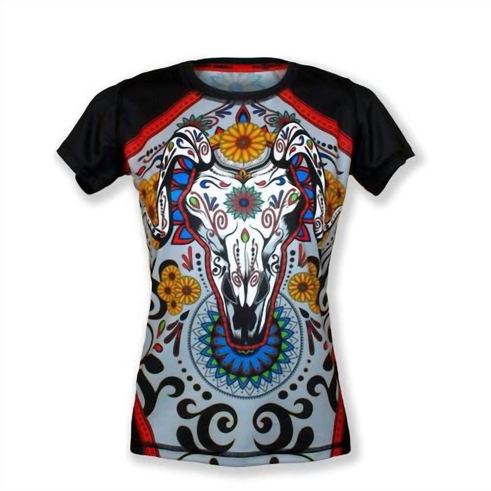 NEW INKNBURN women's got goat tech shirt in multi